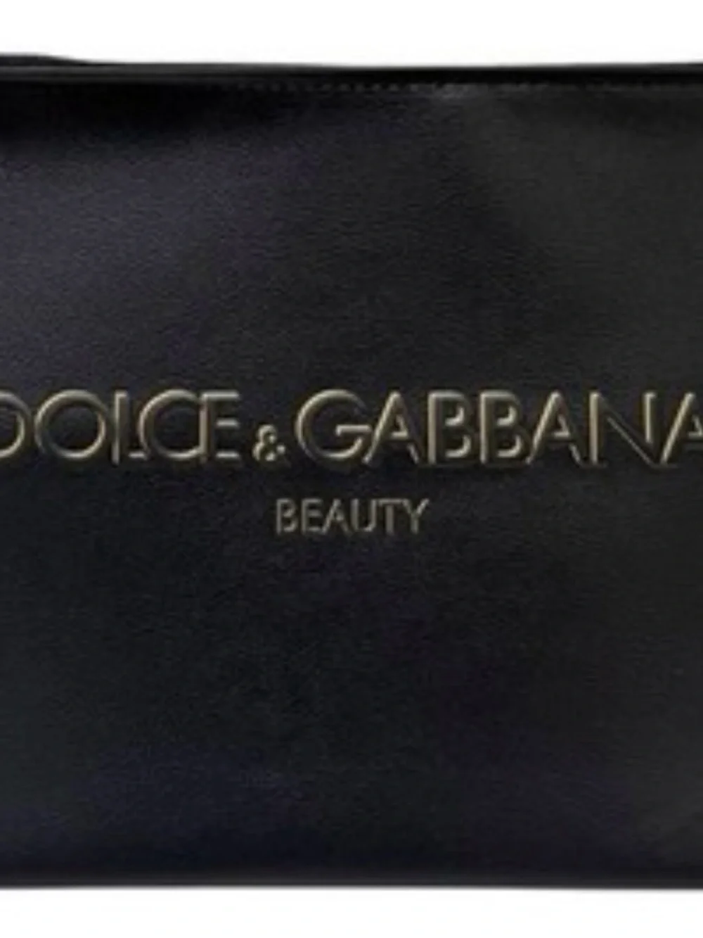 Dolce & Gabbana Beauty Black Faux Leather Cosmetic Pouch